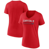 Washington Capitals Fanatics Women's V-Neck T-Shirt Sale