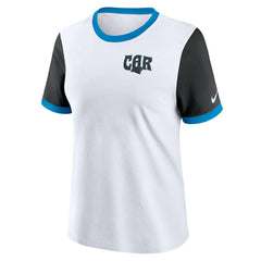 Carolina Panthers Nike Women's Rewind Ringer Tri-Blend T-Shirt