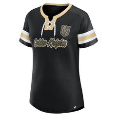 Vegas Golden Knights Fanatics Women's Iconic Athena Lace-Up T-Shirt Online