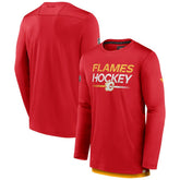 Calgary Flames Fanatics Authentic Pro Tech Long Sleeve T-Shirt For Sale