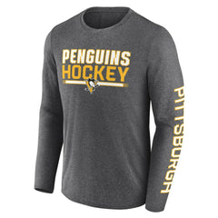 Pittsburgh Penguins Fanatics Sweep Iconic Synthetic Long Sleeve T-Shirt Outlet