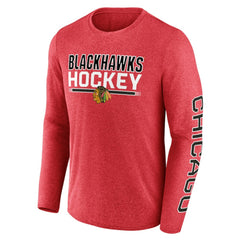 Chicago Blackhawks Fanatics Sweep Iconic Synthetic Long Sleeve T-Shirt On Sale
