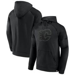 Calgary Flames Fanatics Black Ice Defender Raglan Pullover Hoodie Sale