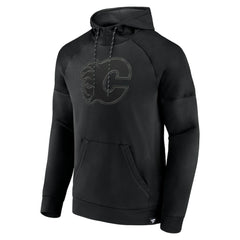 Calgary Flames Fanatics Black Ice Defender Raglan Pullover Hoodie Sale