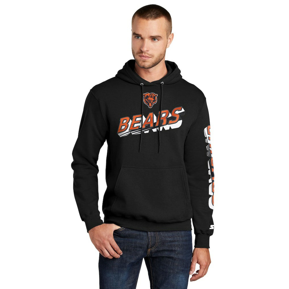 Chicago Bears Starter Wordmark Logo Pullover Hoodie