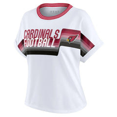 Arizona Cardinals WEAR by Erin Andrews Women's Cropped Center Stripe Dolman T-Shirt