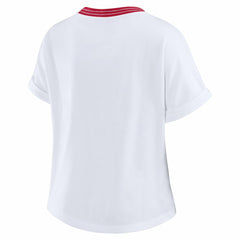Arizona Cardinals WEAR by Erin Andrews Women's Cropped Center Stripe Dolman T-Shirt