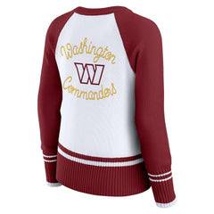 Washington Commanders WEAR by Erin Andrews Women's Colorblock Raglan Sweater