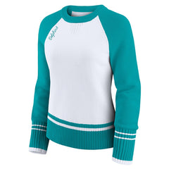 Miami Dolphins WEAR by Erin Andrews Women's Colorblock Raglan Sweater