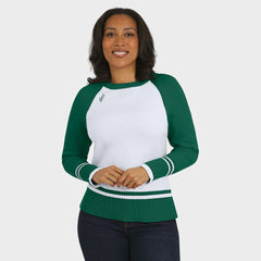 New York Jets WEAR by Erin Andrews Women's Colorblock Raglan Sweater