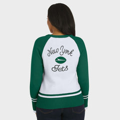 New York Jets WEAR by Erin Andrews Women's Colorblock Raglan Sweater