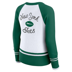 New York Jets WEAR by Erin Andrews Women's Colorblock Raglan Sweater