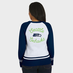 Seattle Seahawks WEAR by Erin Andrews Women's Colorblock Raglan Sweater