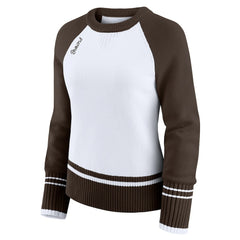 Cleveland Browns WEAR by Erin Andrews Women's Colorblock Raglan Sweater