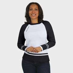 Carolina Panthers WEAR by Erin Andrews Women's Colorblock Raglan Sweater