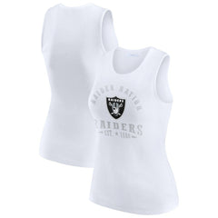 Las Vegas Raiders WEAR by Erin Andrews Women's Ribbed Graphic Tank Top