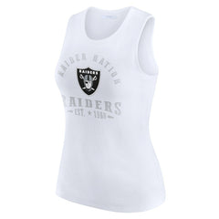 Las Vegas Raiders WEAR by Erin Andrews Women's Ribbed Graphic Tank Top