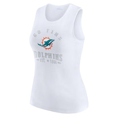 Miami Dolphins WEAR by Erin Andrews Women's Ribbed Graphic Tank Top