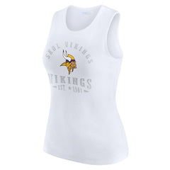 Minnesota Vikings WEAR by Erin Andrews Women's Ribbed Graphic Tank Top