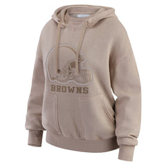 Cleveland Browns WEAR by Erin Andrews Women's Washed Pullover Crewdie