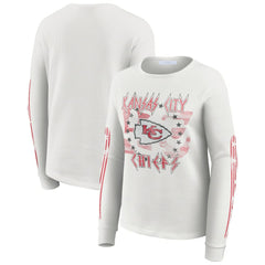 Kansas City Chiefs WEAR by Erin Andrews Women's Graphic Waffle Long-Sleeve T-Shirt