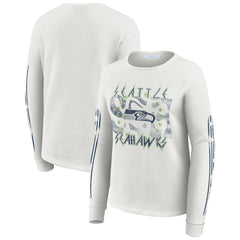 Seattle Seahawks WEAR by Erin Andrews Women's Graphic Waffle Long-Sleeve T-Shirt