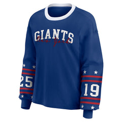 New York Giants WEAR by Erin Andrews Women's Sport Long-Sleeve T-Shirt