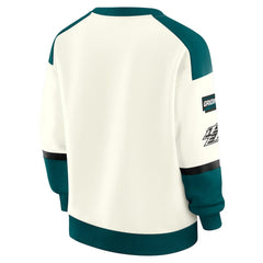 Philadelphia Eagles WEAR by Erin Andrews Women's Racing Crew V-Neck Sweatshirt