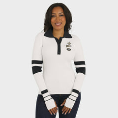 New Orleans Saints WEAR by Erin Andrews Women's Ribbed Henley Polo Sweater