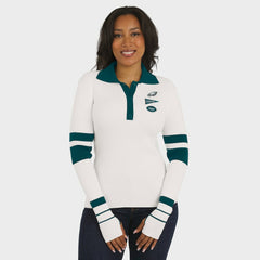 Philadelphia Eagles WEAR by Erin Andrews Women's Ribbed Henley Polo Sweater