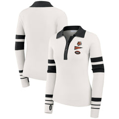 Cincinnati Bengals WEAR by Erin Andrews Women's Ribbed Henley Polo Sweater