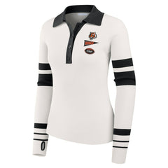 Cincinnati Bengals WEAR by Erin Andrews Women's Ribbed Henley Polo Sweater