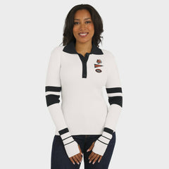 Cincinnati Bengals WEAR by Erin Andrews Women's Ribbed Henley Polo Sweater