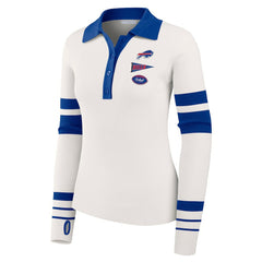 Buffalo Bills WEAR by Erin Andrews Women's Ribbed Henley Polo Sweater