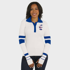 Buffalo Bills WEAR by Erin Andrews Women's Ribbed Henley Polo Sweater