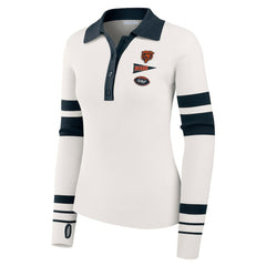 Chicago Bears WEAR by Erin Andrews Women's Ribbed Henley Polo Sweater