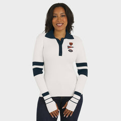 Chicago Bears WEAR by Erin Andrews Women's Ribbed Henley Polo Sweater