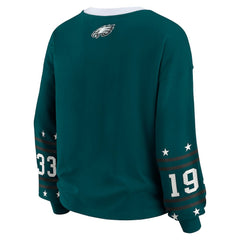 Philadelphia Eagles WEAR by Erin Andrews Women's Plus Size Sport Long-Sleeve T-Shirt