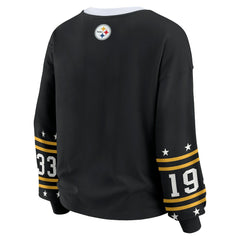 Pittsburgh Steelers WEAR by Erin Andrews Women's Plus Size Sport Long-Sleeve T-Shirt