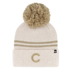 Chicago Cubs '47 Women's Latte Cuffed Knit Hat with Pom | MLB Near me