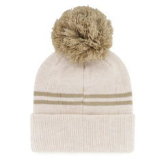 Detroit Tigers '47 Women's Latte Cuffed Knit Hat with Pom | MLB US