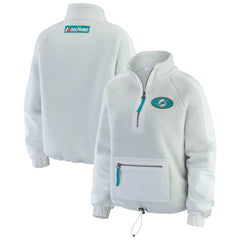 Miami Dolphins WEAR by Erin Andrews Women's Polar Fleece Half-Zip Jacket