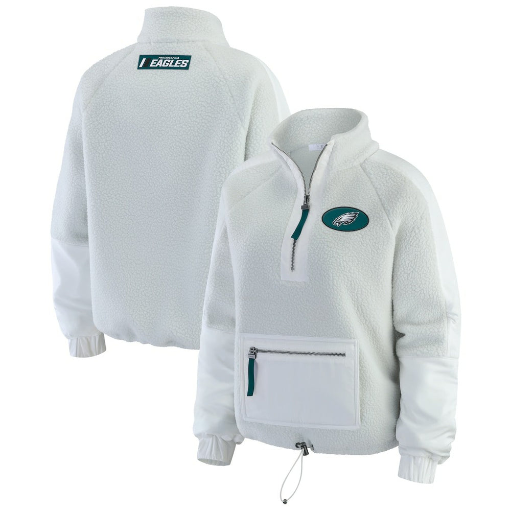 Philadelphia Eagles WEAR by Erin Andrews Women's Polar Fleece Half-Zip Jacket