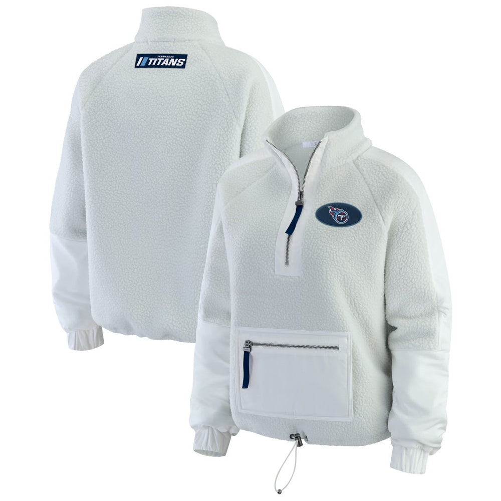 Tennessee Titans WEAR by Erin Andrews Women's Polar Fleece Half-Zip Jacket