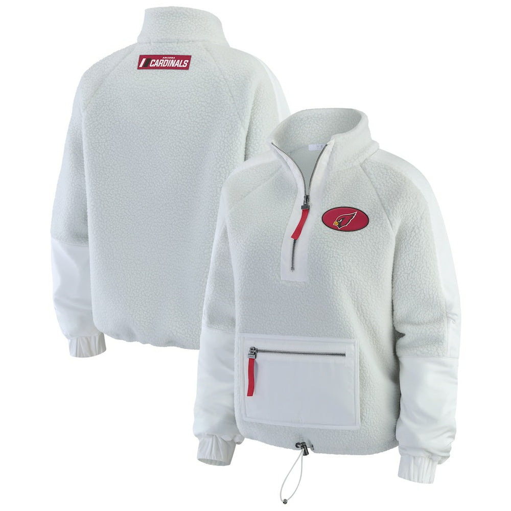Arizona Cardinals WEAR by Erin Andrews Women's Polar Fleece Half-Zip Jacket