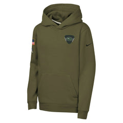 New York Jets Nike Youth 2025 Salute to Service Club Fleece Hoodie
