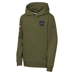 Buffalo Bills Nike Youth 2025 Salute to Service Club Fleece Hoodie