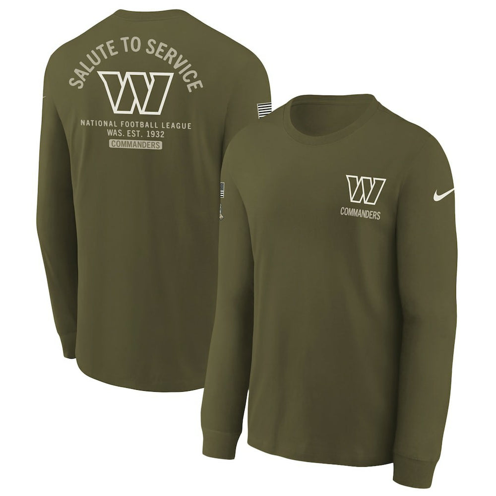 Washington Commanders Nike Youth 2025 Salute to Service Sideline Long Sleeve T-Shirt