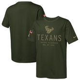 Houston Texans Nike Youth 2025 Salute to Service Sideline Dri-FIT T-Shirt