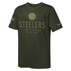 Pittsburgh Steelers Nike Youth 2025 Salute to Service Sideline Dri-FIT T-Shirt